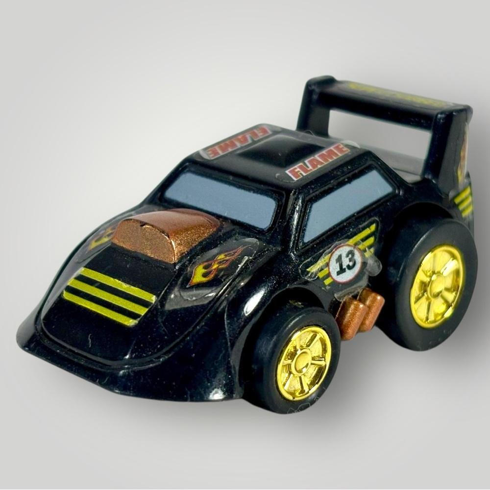 California Creations Z Pull Backs Series Black Racer Car 2008 Flame #13
